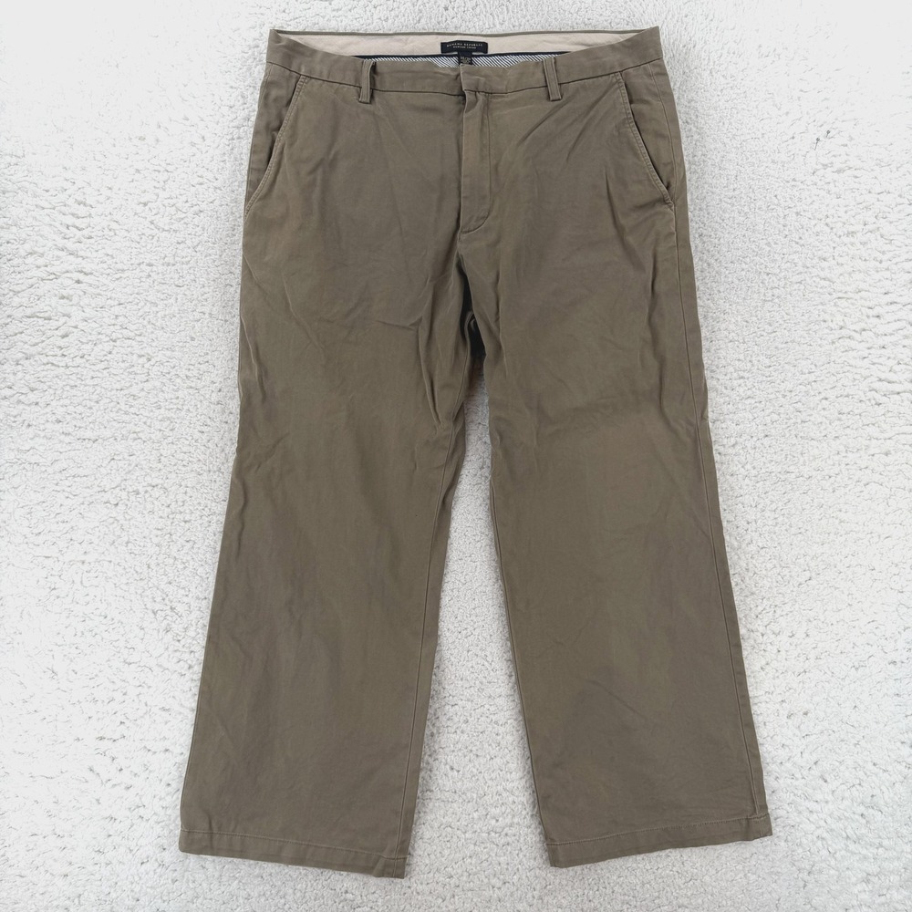 Banana Republic Dawson Chino Pants Mens 36x30 Brown Regular Fit Straight (36x28)